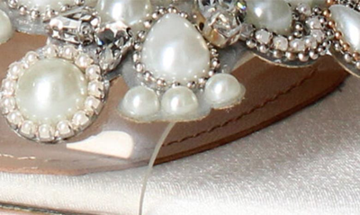 J. Reneé J.renée Raelyn Embellished Ankle Strap Sandal In Clear/ White