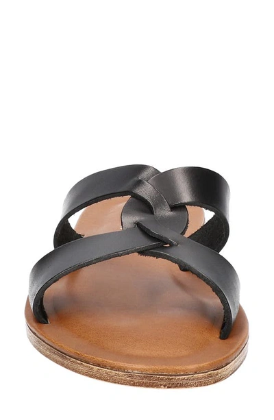 Bella Vita Dov-italy Womens Leather Slip On Slide Sandals In Black