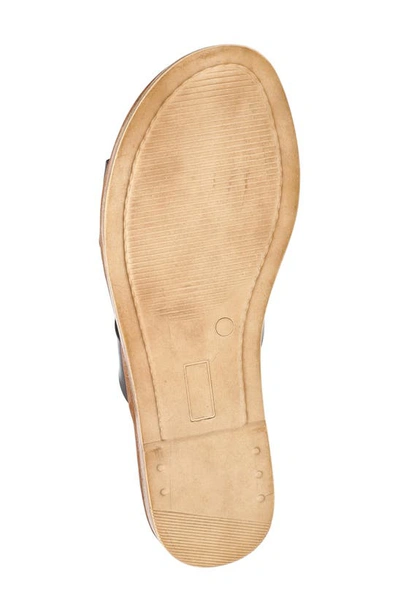 Bella Vita Dov-italy Womens Leather Slip On Slide Sandals In Black