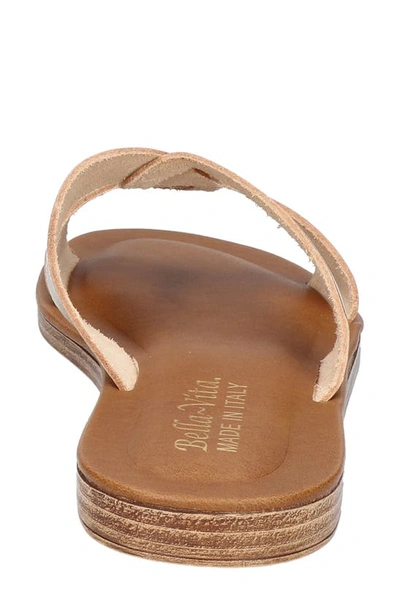Bella Vita Dov-italy Womens Leather Slip-on Slide Sandals In Champagne