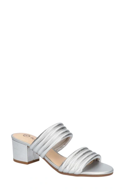 Shop Bella Vita Georgette Slide Sandal In Silver