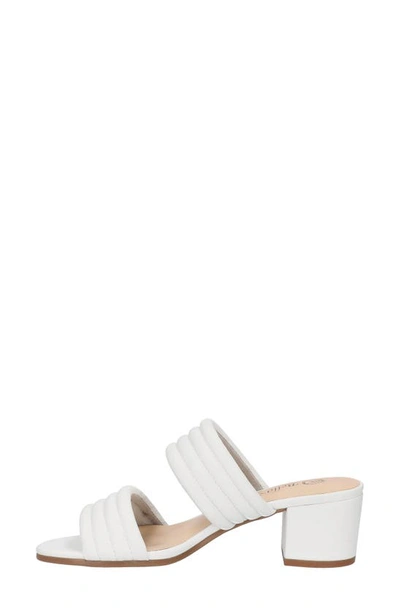 Bella Vita Georgette Womens Leather Open Toe Heels In White
