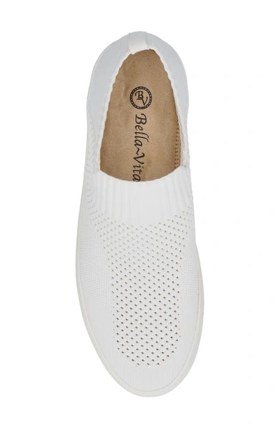 Shop Bella Vita Ramira Slip-on Knit Sneaker In White