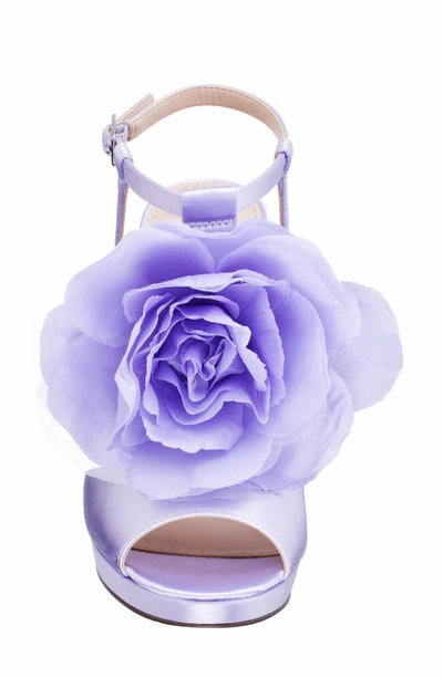 Nina Women's Brijida T-strap Platform Evening Sandals Women's Shoes In Royal Lilac