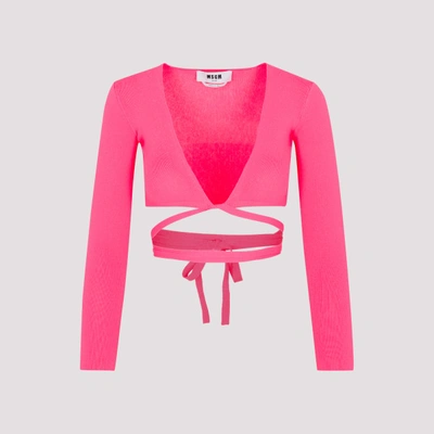 Shop Msgm Msg In Fluo Pink