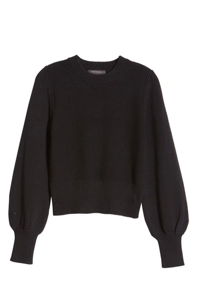 Shop French Connection Jamie Textured Cotton Sweater In Black