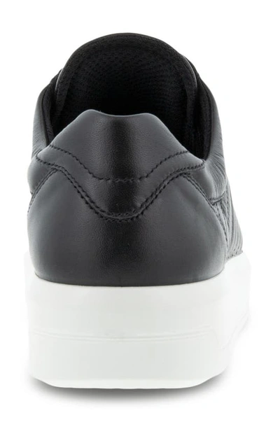 Shop Ecco Soft 9 Quilted Leather Sneaker In 01001black