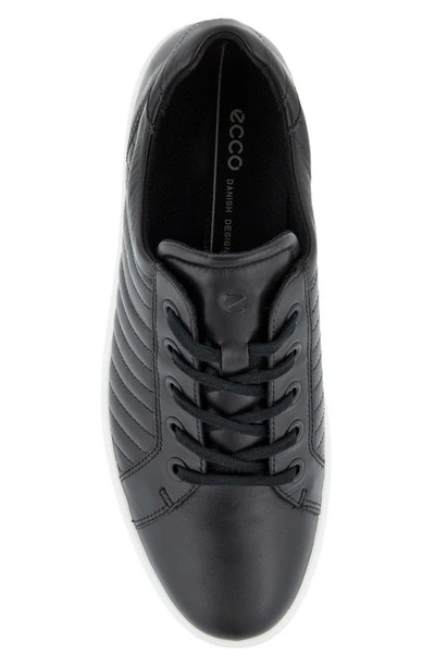 Shop Ecco Soft 9 Quilted Leather Sneaker In 01001black