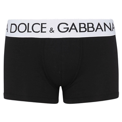 Shop Dolce & Gabbana Logo Waistband Briefs In Nero