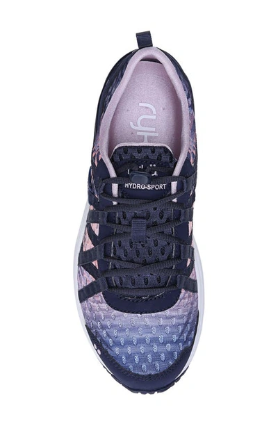 Ryka Hydro Sport Womens Contrast Trim Mesh Water Shoes In Med Blue