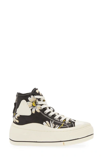 Shop R13 Kurt Daisy Print Platform High Top Sneaker