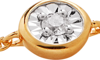 Shop Monica Vinader Essential Diamond Bracelet In Gp
