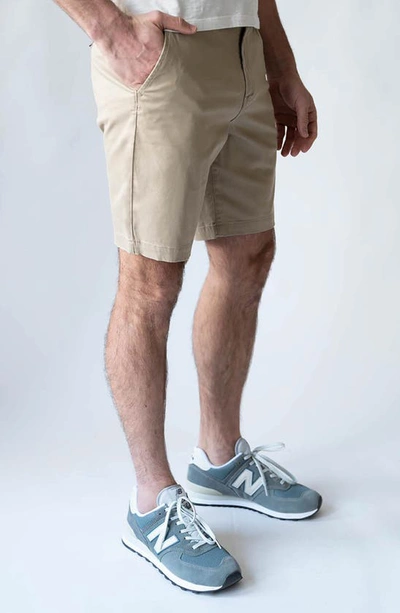 Devil-dog Dungarees Performance Twill Chino Shorts In Rugged Tan