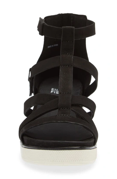 Shop Eileen Fisher Sola Platform Sandal In Black