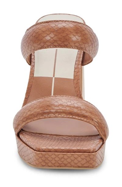 Shop Dolce Vita Atlas Slide Sandal In Luggage Embossed Stella