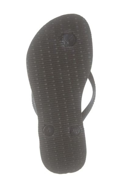 Shop Havaianas Slim Crystal Ii Flip Flop In Black