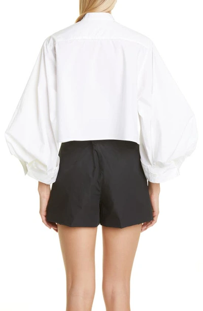Shop Twp Beau Puff Sleeve Cotton Shirt In Ivory