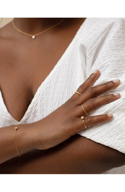 Monica Vinader Essential Diamond Bracelet In Gold