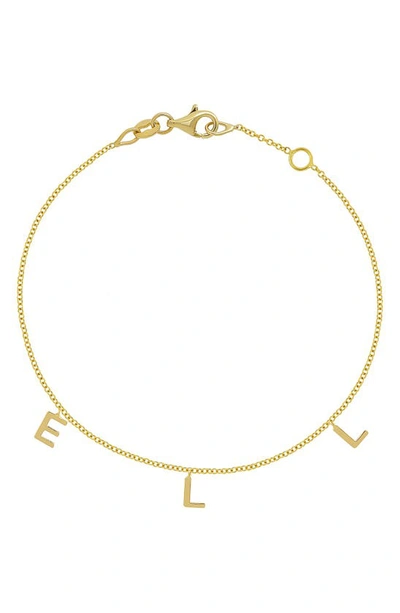 Shop Bony Levy 14k Gold Personalized Charm Bracelet In 14k Yellow Gold - 3 Charms