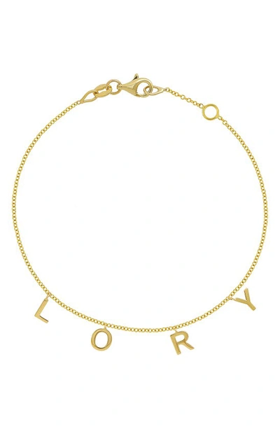 Shop Bony Levy 14k Gold Personalized Charm Bracelet In 14k Yellow Gold - 4 Charms