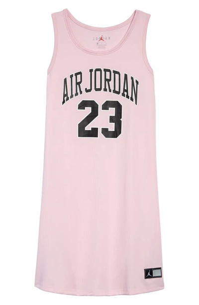 Shop Jordan Kids' Jersey Dress In Pink Foam