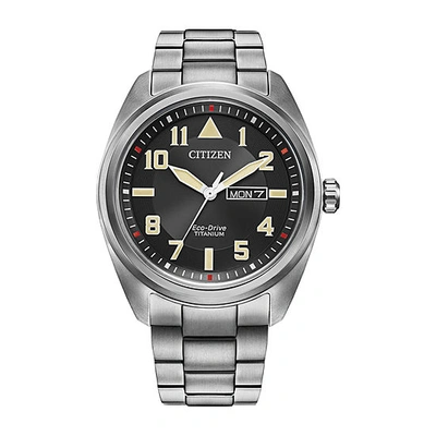 Shop Citizen Eco-drive Garrison Black Dial Me's Watch Bm8560-53e In Black / Grey