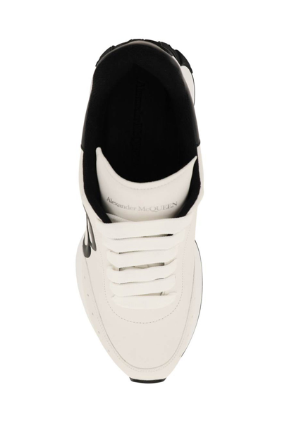 Shop Alexander Mcqueen Leather Sprint Runner Sneakers In Mixed Colours