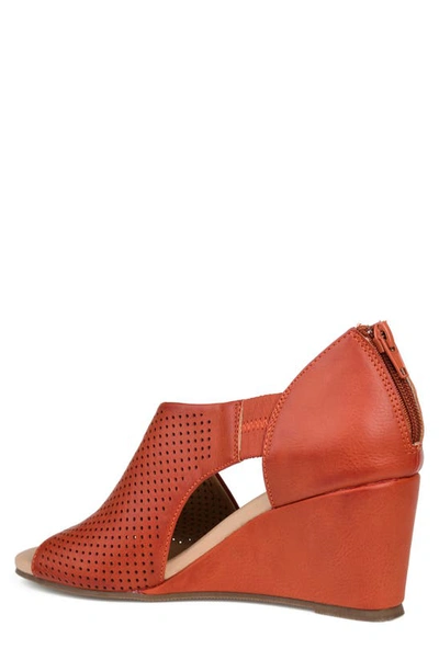 JOURNEE COLLECTION JOURNEE COLLECTION ARETHA PERFORATED WEDGE SANDAL 