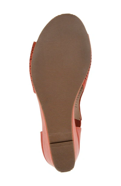 Journee Collection Aretha Perforated Wedge Sandal In Rust