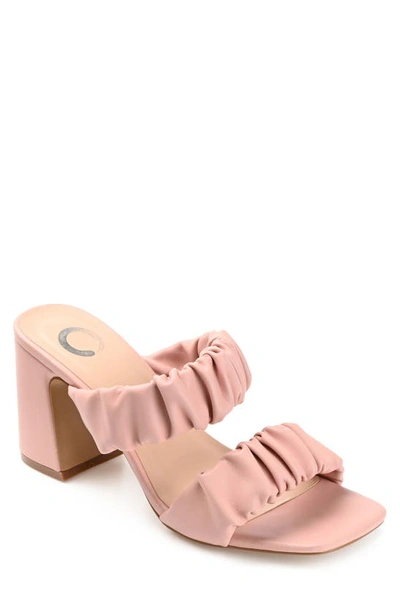Shop Journee Collection Zoee Heeled Sandal In Rose