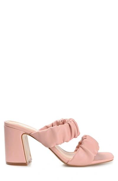 Shop Journee Collection Zoee Heeled Sandal In Rose