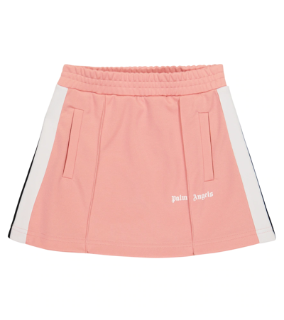 Shop Palm Angels Side-paneled Track Skirt In Pink White