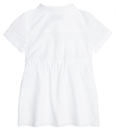 Shop Moncler Baby Cotton Dress In White