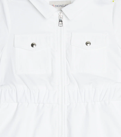 Shop Moncler Baby Cotton Dress In White