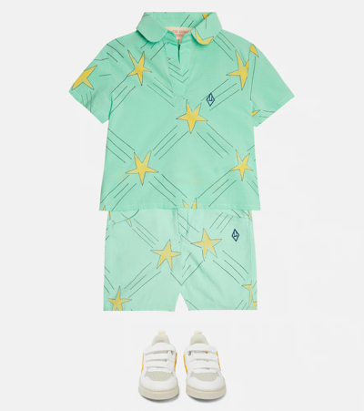 The Animals Observatory Pig Cotton And Linen Shorts In Green