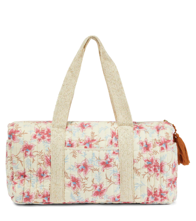 Shop Louise Misha Baby Vaeva Floral Changing Bag In Raspberry Flowers
