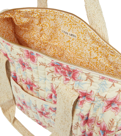 Shop Louise Misha Baby Vaeva Floral Changing Bag In Raspberry Flowers