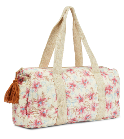 Shop Louise Misha Baby Vaeva Floral Changing Bag In Raspberry Flowers