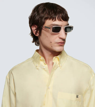 Shop Jacquemus Altù Contrast Sunglasses In Light Grey