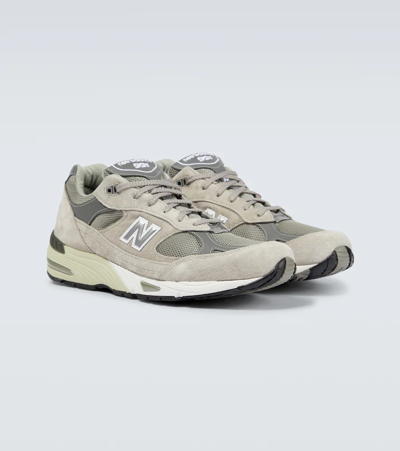 Shop New Balance Made In Uk 991 Sneakers In Grey/white