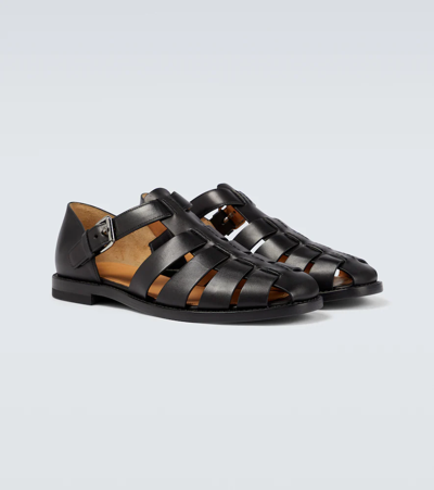Shop Church's Strapped Leather Sandals In Black
