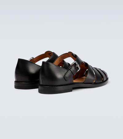 Shop Church's Strapped Leather Sandals In Black
