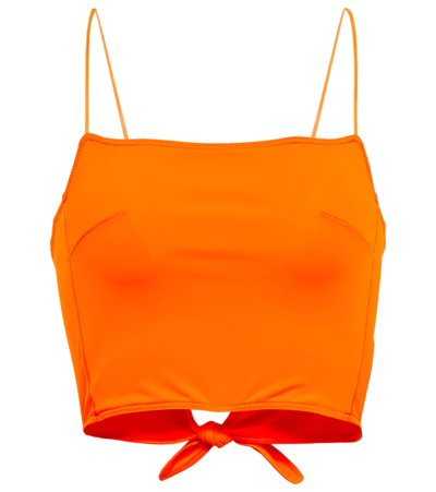 Shop Jacquemus Le Haut Pomelo Swim Top In Orange