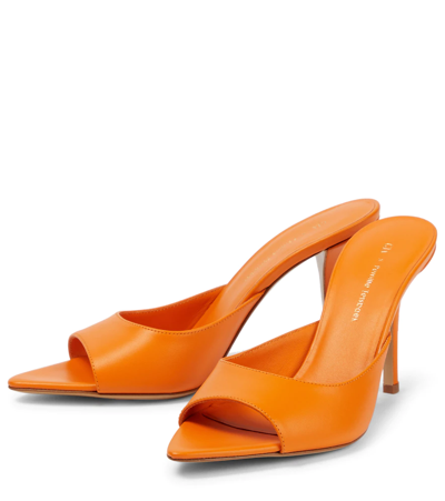 Shop Gia Borghini Gia X Pernille Teisbaek Perni 04 Leather Sandals In Flash Orange