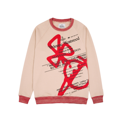 Shop Vivienne Westwood Sand Printed Cotton Sweatshirt In Beige