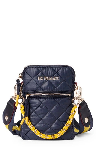 Mz Wallace Crosby Micro Quilted Nylon Crossbody Bag In Dawn/sunflower