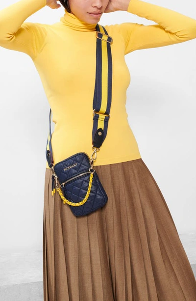 Shop Mz Wallace Micro Crosby Crossbody Bag In Dawn With Sunflower