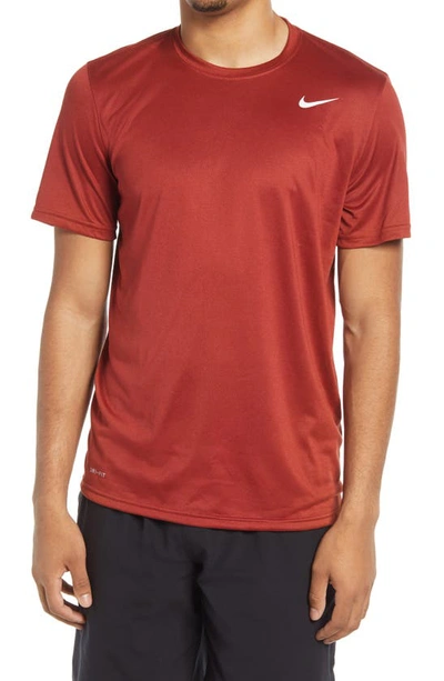 Shop Nike Legend 2.0 Dri-fit Graphic T-shirt In Dark Cayenne
