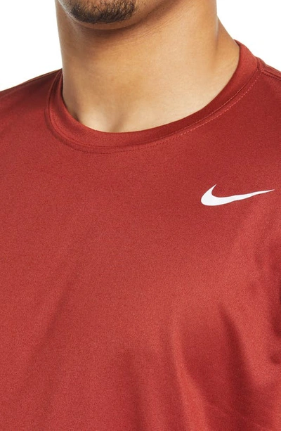 Shop Nike Legend 2.0 Dri-fit Graphic T-shirt In Dark Cayenne
