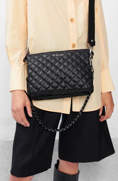 Shop Mz Wallace Large Crosby Pippa Quilted Crossbody Bag In Black